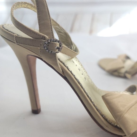 Martinez Valero Womens Beige Open Toe Stiletto Heel Ankle Strap Sandals Size 7.5 - Picture 6 of 13